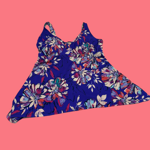 Swimsuits For All Pink and Purple Tankini Top